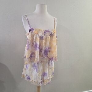 Anthropologie Purple and Tan Camisole